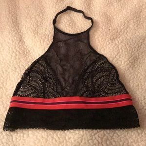 See-through halter bra